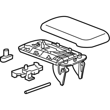 GM 84667595 Armrest Assembly, F/Flr Cnsl *Dk Atmospherr