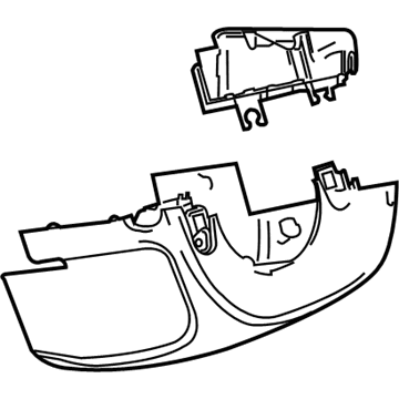 GM 9066080 Cover Assembly, Instrument Panel Steering Column Lower Trim *Titanium