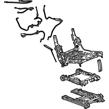 GMC 85082563 FRAME KIT,REAR SEAT BACK & BOTTOM(INCLUDES 9,10,18,19,22-24,32-35,45,46,51-56)(SEE GROUP 16 "REAR SEAT/BENCH-RH FRAME" FOR DETAILED ILLUSTRATED VIEW)(VEHICLE BUILT ON 05-AUG-2023 AND AFTER)(FOR 1ST DESIGN SEE 87853784)