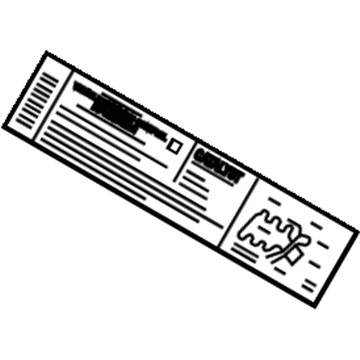 Cadillac 19354745 Emission Label