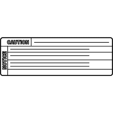 GM 10388864 Label, A/C Refrigerant Caution