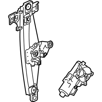 GM 22847911 Rear Driver Side Power Window Regulator And Motor Assembly (Lh)