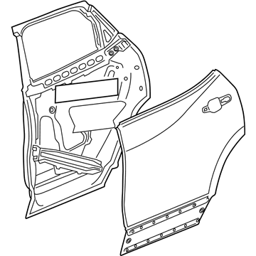 GM 84627499 Door Assembly, Rear Si