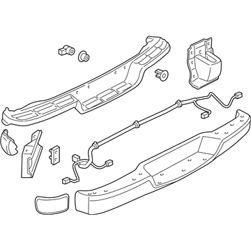 GM 84361126 Bar Assembly, Rear Bumper Imp *Black