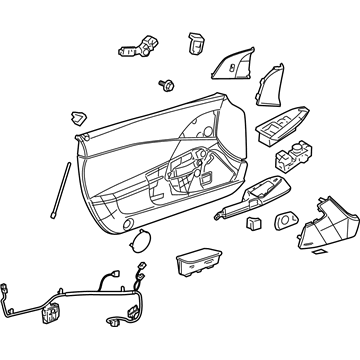 GM 20838111 Trim Assembly, Front Side Door *Ebony/Hyblue