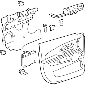 GM 22761549 Trim Assembly, Front Side Door *Titanium