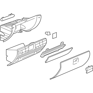 GM 25924515 Compartment Assembly, Instrument Panel *Ebony (Partial Flocking)