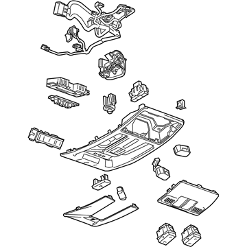 GM 22770278 Console Assembly, Roof *Light Ttm/Argen