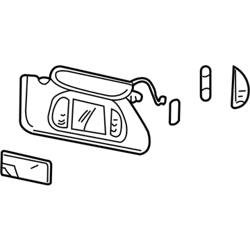 GM 88954972 Sunshade Assembly, Rh *Wheat