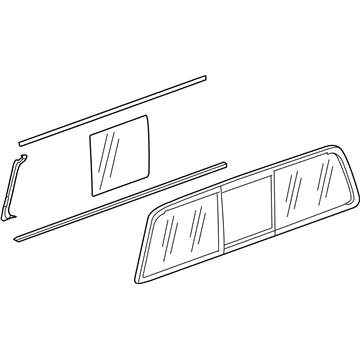 GMC 85654752 WINDOW,REAR SLIDING(INCLUDES 2-8)(LEADED CONTENT)