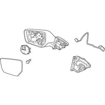 GM 84269189 Mirror Assembly, Outside Rear View W/O Cover