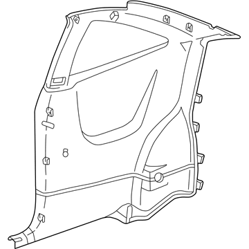 Pontiac 12364499 Quarter Trim Panel