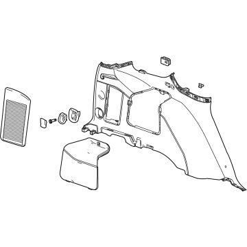 Chevy 85529809 Lower Quarter Trim