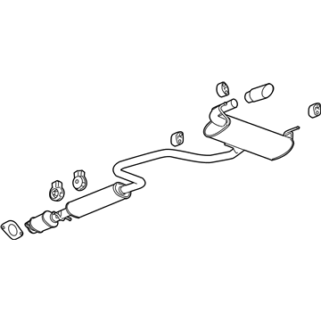 GM 20818630 Exhaust Muffler Assembly (W/ Exhaust & T/Pipe & 3W