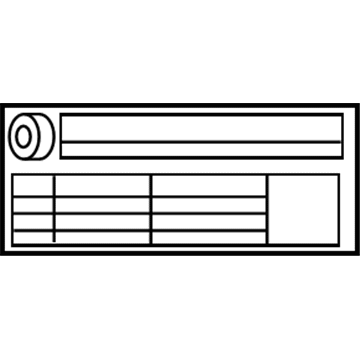 Buick 19206430 Tire Info Label