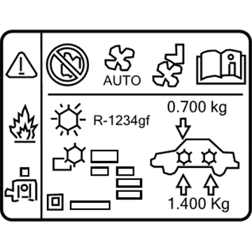 Buick 84492906 A/C Label