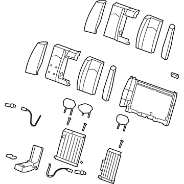 GM 15860394 Cushion Assembly, Rear Seat Back *Ebony