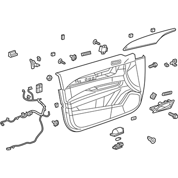 GM 22960287 Trim Assembly, Front Side Door *Black