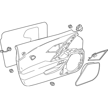 GM 84025680 Trim Assembly, Front Side Door *Kalahari