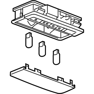 GM 84141735 Lamp Assembly, Center Reading & Courtesy *Jet Black