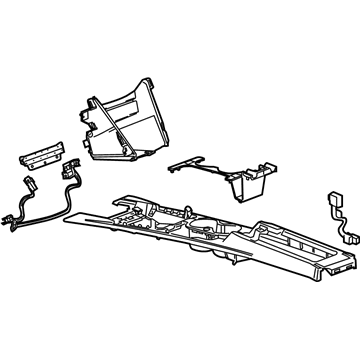 GM 20922738 Plate Assembly, Front Floor Console Accessory Trim *Brownstone