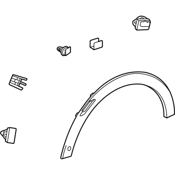 GM 42810424 MOLDING ASM-FRT WHL OPG *SERV PRIMER