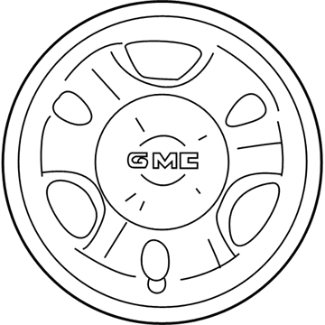 GM 15712386 Hub Cap ASSEMBLY (Center) *Silver