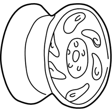 GM 9592241 Wheel Rim Assembly, 15X7 Front