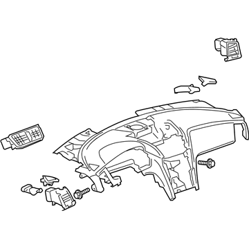 GM 20926035 Pad Assembly, Instrument Panel Trim *Cashmere