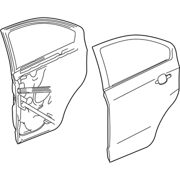 GM 95330586 Door Assembly, Rear Side (Lh)