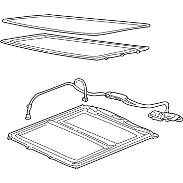 Cadillac 12374538 Sunroof Assembly