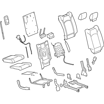 GM 25908577 Seat Assembly, Rear #2 (Rh Proc) *Ebony