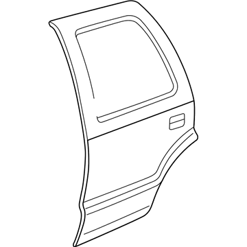 GM 12470381 Door Assembly,Rear Side (W/O Hinges), Lh