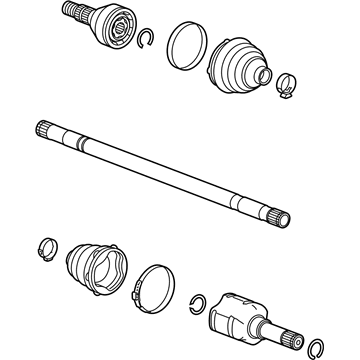 GM 22824228 Rear Wheel Drive Shaft Assembly