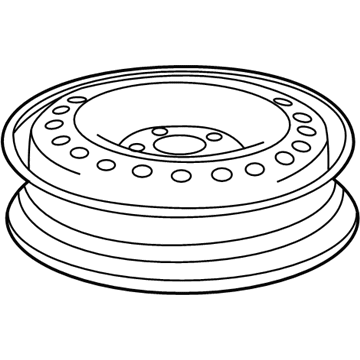 GM 13235015 Wheel Rim Assembly, 17X4 Compact Spare