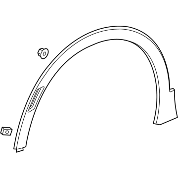 GM 85109285 Molding Assembly, Front Whl Opg Frt *Black