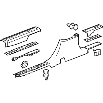 GM 22782176 Trim Assembly, Center Pillar Lower *Shale