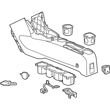 GM 42625684 Console Assembly, F/Flr *Black