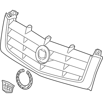 GM 15195461 Grille Assembly, Radiator *Silver H