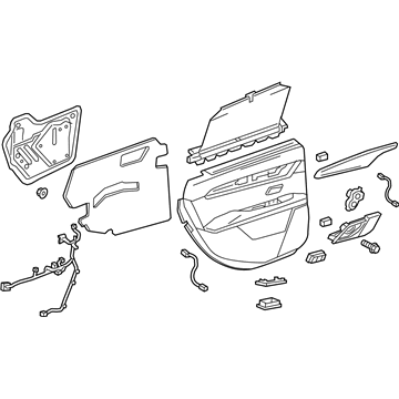 GM 84095055 Trim Assembly, Rear Side Door *Black