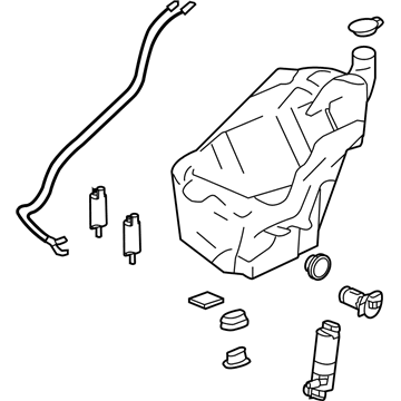 GM 15076395 Container Assembly, Windshield Washer Solvent (W/ Pump)