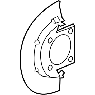 2014 Chevy Silverado 3500 HD Brake Backing Plate - 22752758