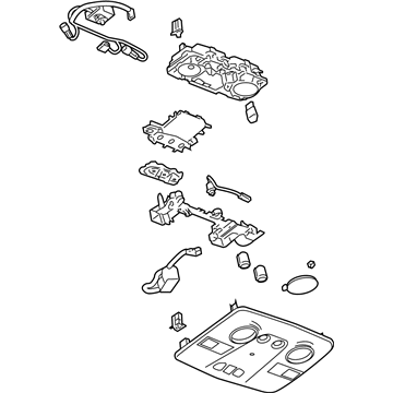 GM 20863042 Console Assembly, Roof *Light Cashmere