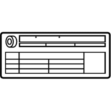 Chevy 19206431 Tire Pressure Label