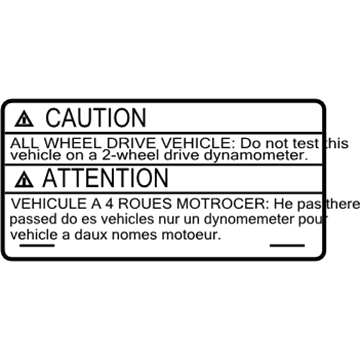 Chevy 24258938 Caution Label