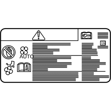 Chevy 92268594 A/C Label