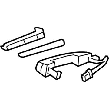 GM 13592154 Handle Assembly, Front Side Door Outside (Primed)