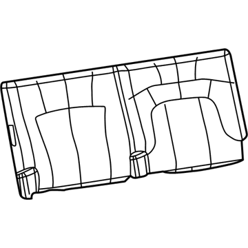 GM 89042593 Cover,Rear Seat #2 Back Cushion RH *Pewter