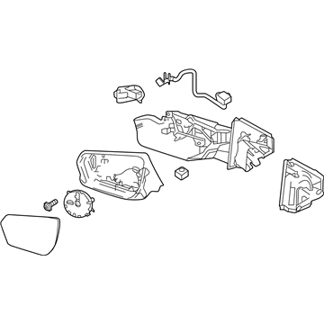 GM 84604251 Mirror Assembly, O/S Rr View (W/O Cvr)