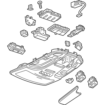 GM 90802128 Console Assembly, Roof *Titanium